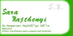 sara majthenyi business card